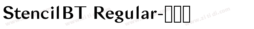 StencilBT Regular字体转换